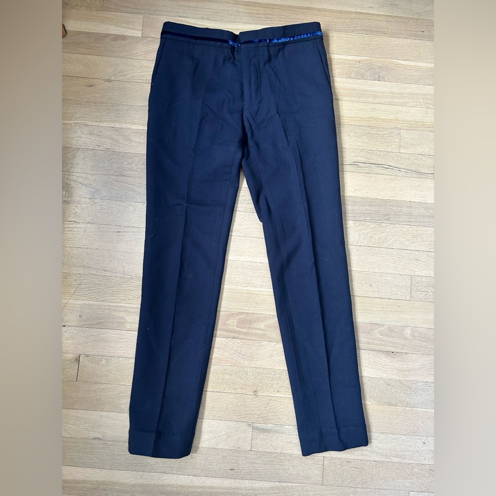 Haider Ackermann Navy Slim Dress Trousers